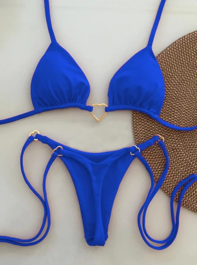 Lace-Up Bikini Set