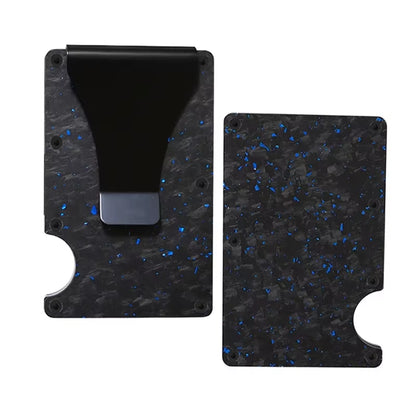 Carbon Fiber Metal Minimalist Slim Credit Card Holder Men Wallet Carteira for Men RFID Cashback Bank Cardholder Case Walet Money