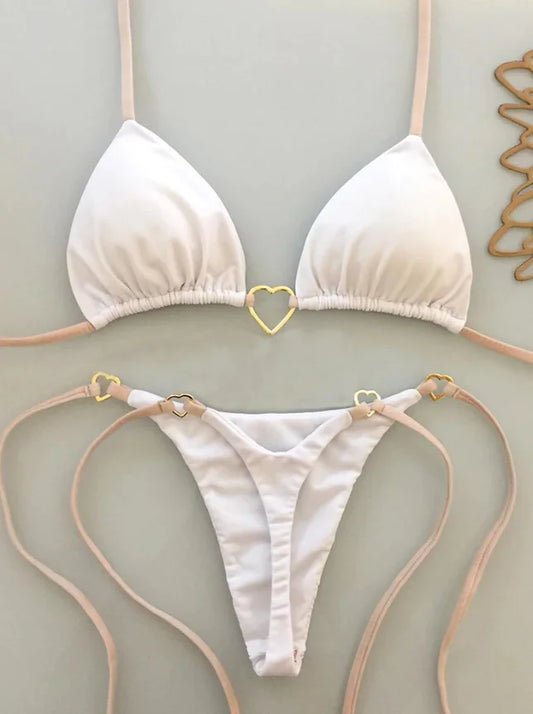 Lace-Up Bikini Set