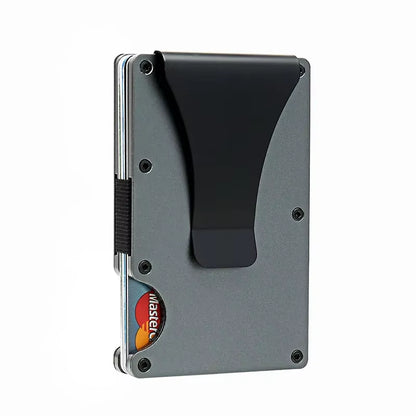 Carbon Fiber Metal Minimalist Slim Credit Card Holder Men Wallet Carteira for Men RFID Cashback Bank Cardholder Case Walet Money